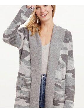 Splendid Phoenix Cashblend Sweater Cardigan Camo Size Small
